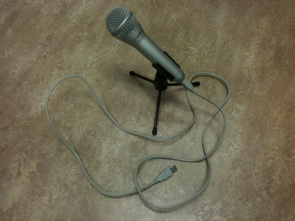 A USB mic (dynamic) with built-in preamp and A/D converter